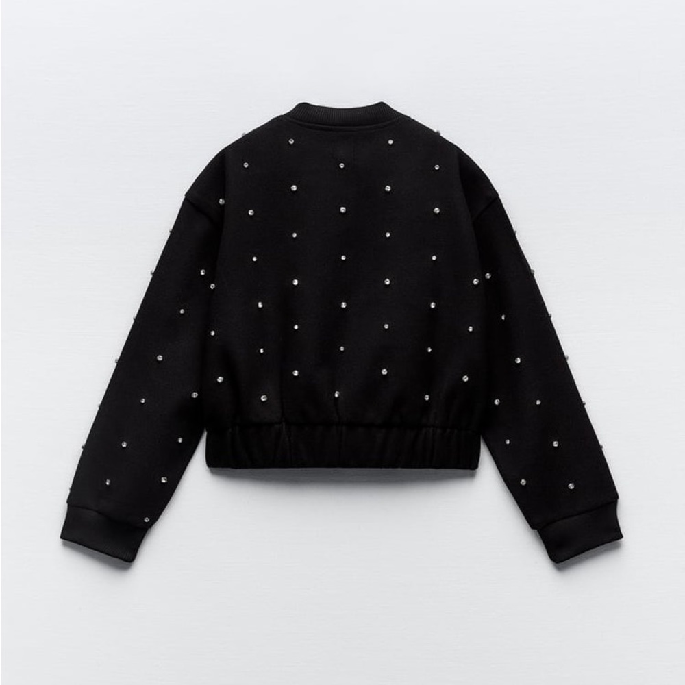 Zara Rhinestone Bomber - Picture 9 of 10